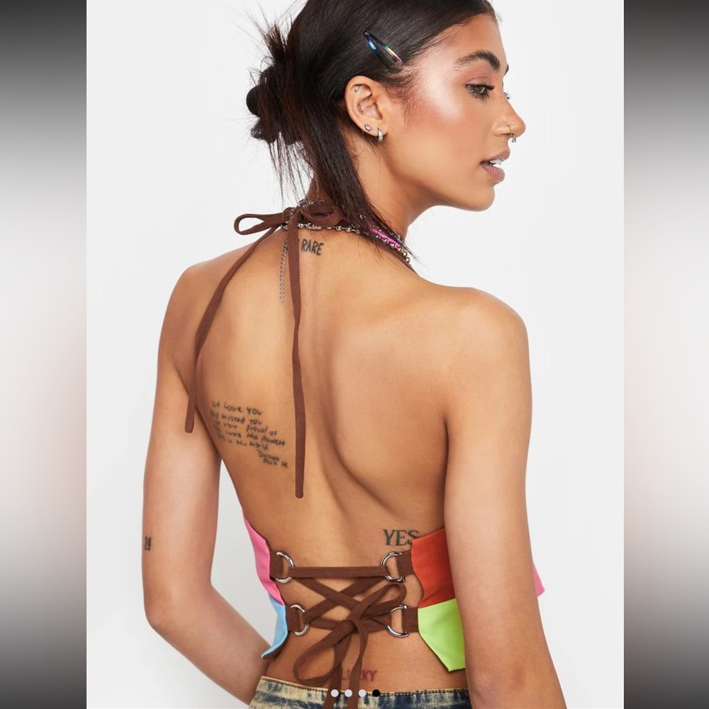 Ragged Priest Rodeo Patchwork Halter Top - Picture 2 of 8